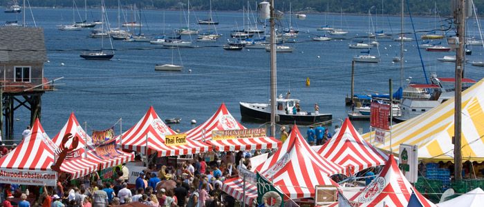 Photo of a lobster festival in Maine