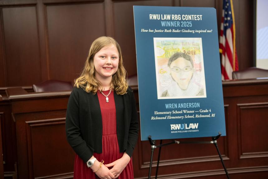 Wren Anderson and Winning Artwork, "How has Justice Ruth Bader Ginsburg inspired me?"