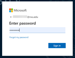 Password prompt for Faculty/Staff