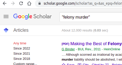 Search result for "felony murder"