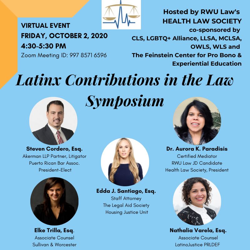 Latinx Contributions in the Law Symposium Flyer