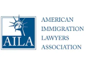 Statue of Liberty face with AILA below. Text: American Immigration Lawyers Association