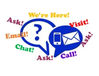 Have we told you lately - Ask a Librarian? It may be summer, but we're still here. Ask us for help. You can ASK us for help. YOU can ask us for assistance. You can chat, email, call, or visit us.