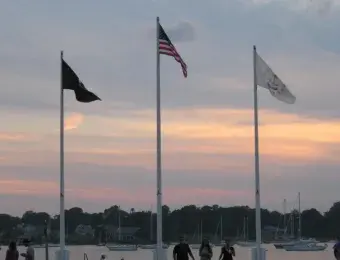 Flags at Bristol Harbor
