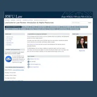 Screenshot of LawGuide for Law Review