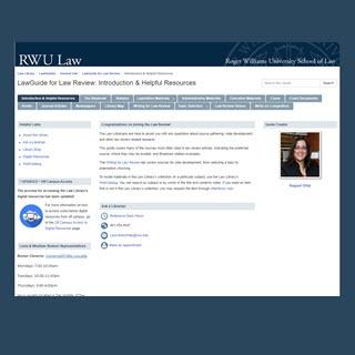 Screenshot of LawGuide for Law Review