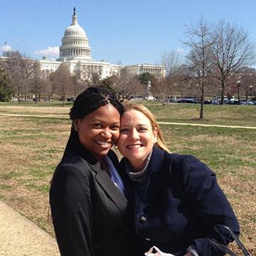 Asia and paige in Washington DC