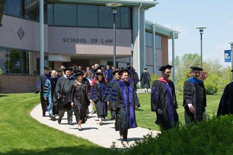 Procession of graduates and faculty