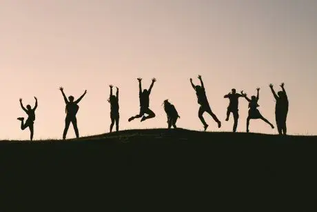 People jumping