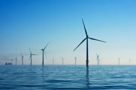 Wind turbines off shore