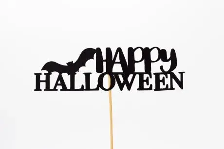 Happy Halloween with bat shadow