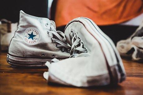 White Converse Athletic Shoes