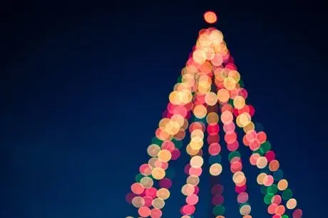 Blurred christmas tree lights