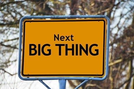 Street Sign with text: Next BIG THING