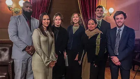 Students presenting at the first RI Housing Policy Showcase.