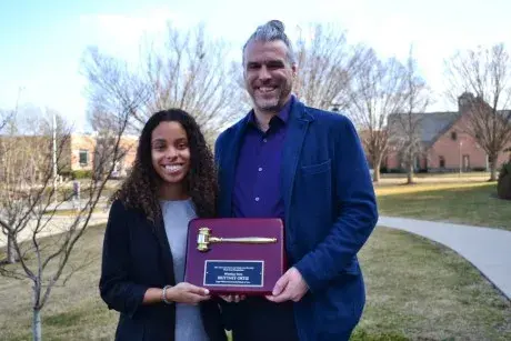 Image of Brittney Ortiz 3L and Prof. Justin Kishbaugh
