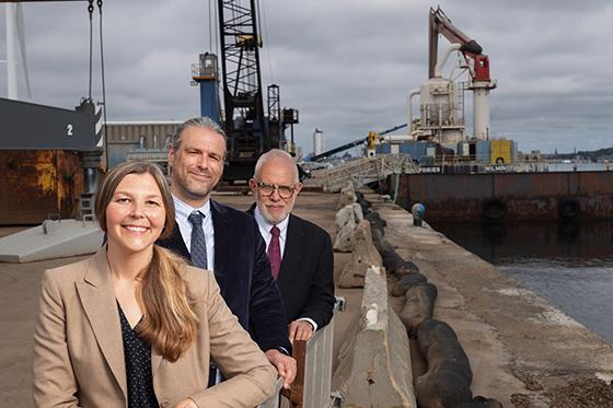image of JMLC Co-Editors-In-Chief on Providence's commercial waterfront