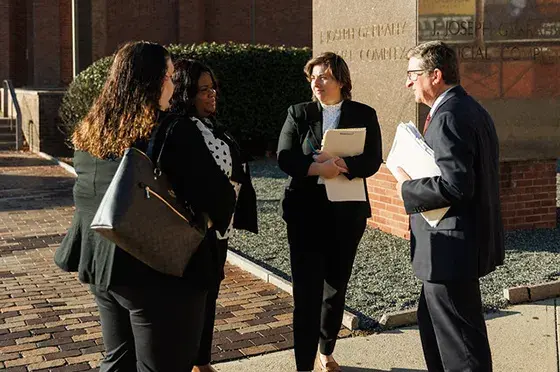 Andy side profile with Alissa & 2 others