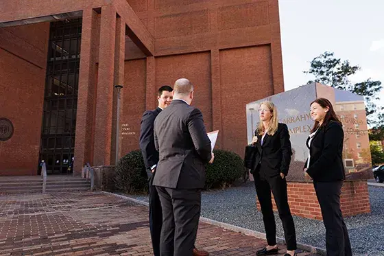 RWU School of Law students at RI District Court