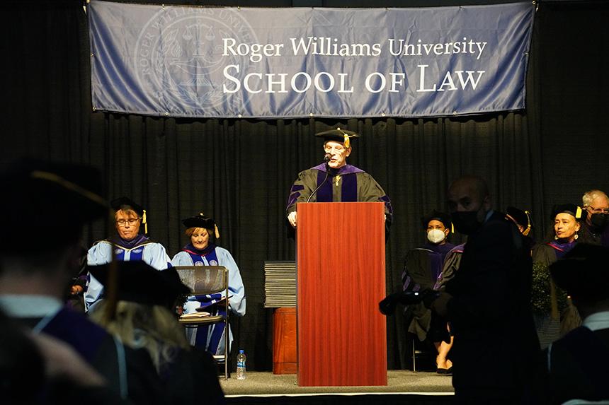 Dean Gregory Bowman addresses graduates