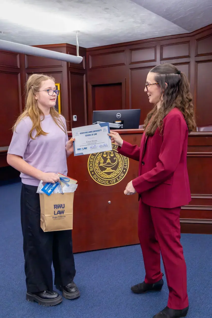 Guinevere Sloane with Jordan A. Raleigh L'26, Women's Law Society, President