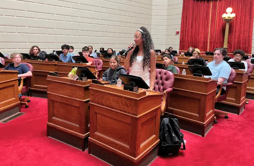 Campers at the State House.