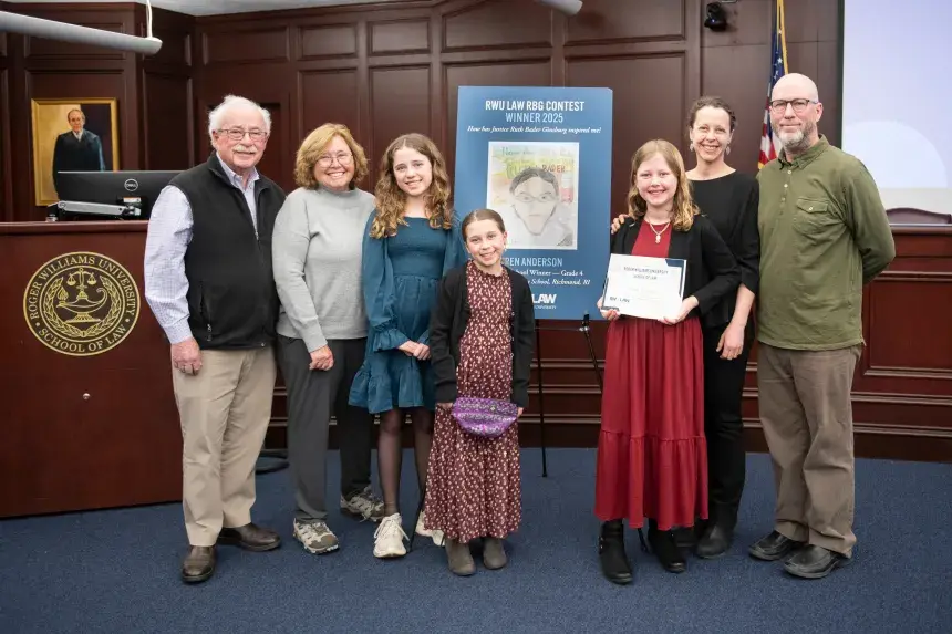 RWU Law RBG Elementary School Winner with Family