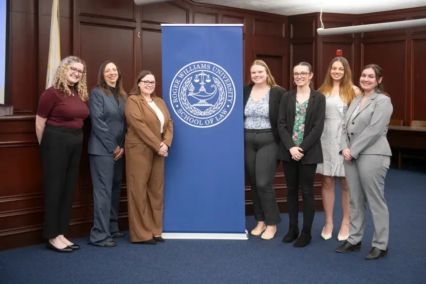 RWU Law Women Law Society Members with Professor Emily Sack